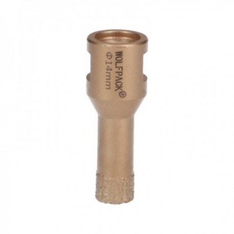 Corona Diamante Para Amoladora Ø 14 mm. Conexión Rosca M14. Corte Seco
