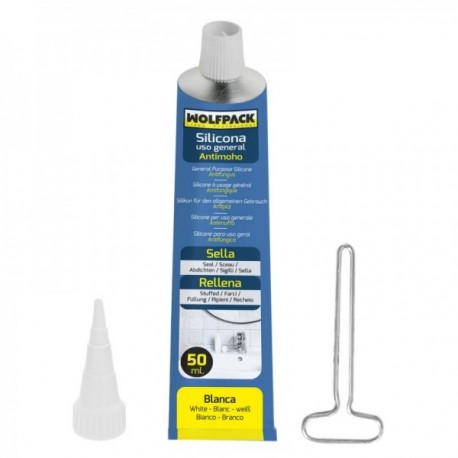 Silicona Acida Antimoho Tubo 50 cc. Blanca