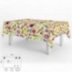 Mantel Hule Rectangular Frutas Fantasia Impermeable Antimanchas PVC 140x250 cm. Recortable Uso Interior y Exterior