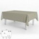 Mantel Hule Rectangular Topos Beige Impermeable Antimanchas PVC 140x250 cm. Recortable Uso Interior y Exterior