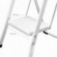 Escalera Domestica Acero 2 Peldaños, Escalerilla Blanca