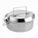 Fiambrera Metalica De Acero Inoxidable Con 2 Platos Ø 18 cm. Lunch Box, Fiambrera Metalica, Porta Alimentos Metalico,
