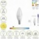 Bombilla Led Vela Rosca E14. 4,5 Watt. Equivale A 35 Watt. 470 Lumenes. Luz Cálida (2700º K)