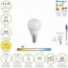 Bombilla Led Esferica Rosca E14 4.5 Watt. Equivale A 35 Watt. 470 Lumenes. Luz Cálida (00º K)