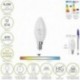 Bombilla Led Filamento Vela Esmerilada E14. 4,5 Watt. Equivale A 35 Watt. 470 Lumenes. Luz Neutra 4000º K.