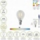 Bombilla Led Filamento Esfera Rosca E14. 4,5 Watt. Equivale A 35 Watt. 470 Lumenes. Luz Neutra 4000º K.