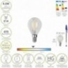 Bombilla Led Filamento Esfera Rosca E14. 4,5 Watt. Equivale A 35 Watt. 470 Lumenes. Luz Neutra 4000º K.