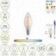 Bombilla Led Filamento Vela Rosca E14. 4,5 Watt. Equivale A 35 Watt. 470 Lumenes. Luz Neutra 4000º K.