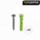 Blister Tacos Topgripper Bimaterial Con Tornillos Ø 6 mm. 30 Piezas Taco Anclaje Universal, Taco Hormigon, Taco Pladur