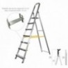 Escalera Doméstica Aluminio Profesional 7 Peldaños 12 cm Grosor.