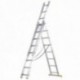 Escalera Aluminio 3 Tramos 10+10+10 Peldaños.Plegable, Telescópica, Antideslizante, Resistente.