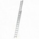 Escalera Aluminio 2 Tramos Mecanica 14 Peldaños. Plegable, Telescópica, Antideslizante, Resistente