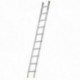 Escalera Aluminio 1 Tramo, 10 Peldaños. Antideslizante, Resistente.
