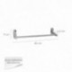 Toallero Barra 60 cm. Color Inox Con Efecto Espejo, Autoadhesivo Resistente, Porta Toallas, Toallero Adhesivo Pared/Mueble