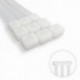 Brida Nylon 100%. Color Blanco / Natural 3,5 x 200 mm. 100 Piezas. Abrazadera Plastico, Organizador Cables, Alta Resistencia