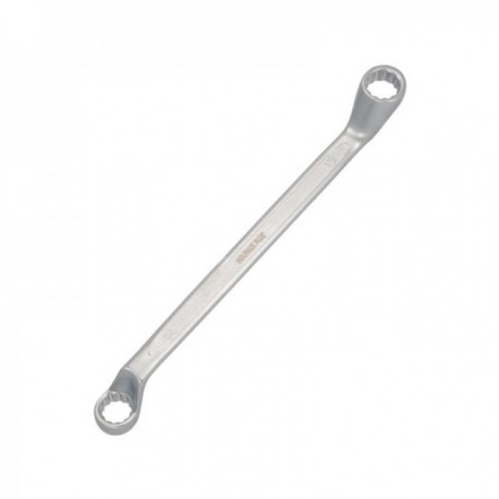 Llave Estrella Acodada Plus Acero Cromo Vanadio 14x15 DIN 838. Llave Doble Boca Acodada, Llave Fija Estrella Acodada