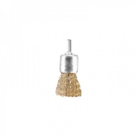 Cepillo Acero latonado Brocha 25 mm. 1/4".