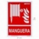 Cartel / Señal Fluorescente Manguera 30x21 cm.