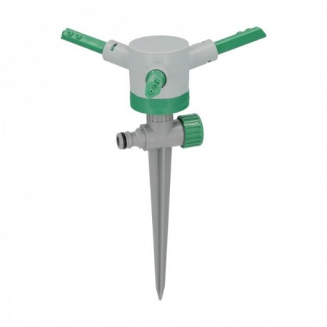 Aspersor Plástico 3 Brazos Con Pincho Con Regulador de Presión.