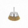 Cepillo Acero Latonado Para Taladro Taza Ø 50 mm. Espiga 1/4"