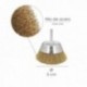 Cepillo Acero Latonado Para Taladro Taza Ø 50 mm. Espiga 1/4"