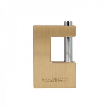 Candado Cuadrado Latón Persiana Ancho 70 mm. Alta Seguridad, Antirrobo Puertas,