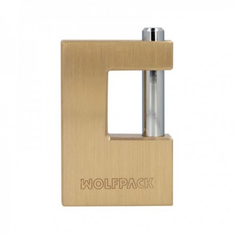Candado Cuadrado Latón Persiana Ancho 70 mm. Alta Seguridad, Antirrobo Puertas,