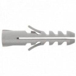 Taco Nylon Tradicional Gris 4 mm. (Caja de 200 piezas)