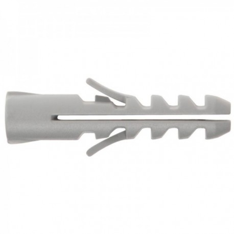 Taco Nylon Tradicional Gris 12 mm. (Caja de 25 piezas)