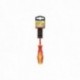 Destornillador Plano Aislado Certificado VDE 1.000 V. Medida 0,4 x Ø 2,5 x 75 mm. Destornillador Seguridad Electricista