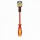 Destornillador Plano Aislado Certificado VDE 1.000 V. Medida 1,2 x Ø 6,5 x 150 mm. Destornillador Seguridad Electricista