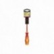 Destornillador Plano Aislado Certificado VDE 1.000 V. Medida 0.5 x Ø 3.0 x 100 mm. Destornillador Seguridad Electricista