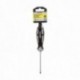 Destornillador Plano Estampado Acero S2 Mango TPR Bimaterial. Medida 0,8 x Ø 4,0 x 75 mm. DIN5265