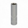 Llave Vaso 1/2" Hexagonal Larga 15 mm. Perfil de 6 caras. Acero Cromo Vanadio, Aristas Redondas