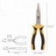 Alicates Boca Curva 200 mm. Acero DIN 5745 Alicates Punta Curva, Alicates Boca Curva Larga,