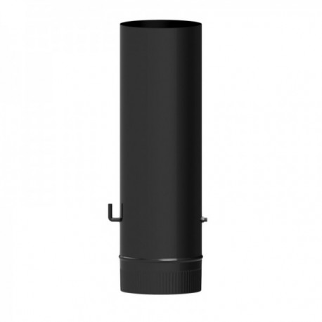 Wolfpack Tubo de Estufa Acero Vitrificado Negro Ø 150 mm. Con llave Estufas de Leña, Chimenea, Alta resistencia, Color Negro