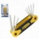 Juego Llaves Torx Plegable 8 Piezas Inviolable, Llave Torx Hexagonal, Llave Estrella, Llave Allen Estrella
