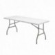 Mesa Plegable Rectangular HDPE Multifuncional, Portatil, Resistente,Multiusos 180x74x74 cm. Color Blanco
