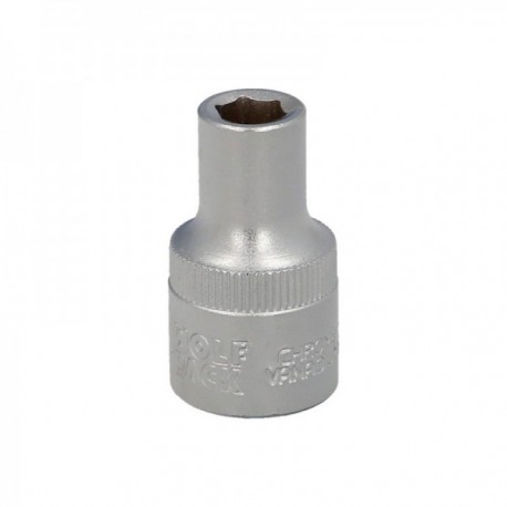 Llave Vaso 1/2" Hexagonal 8 mm. Perfil de 6 caras. Acero Cromo Vanadio, Aristas Redondas