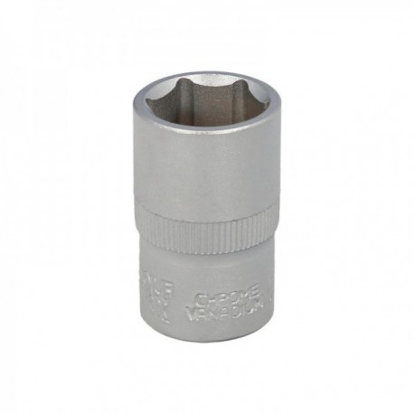 Llave Vaso 1/2" Hexagonal 16 mm. Perfil de 6 caras. Acero Cromo Vanadio, Aristas Redondas