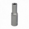Llave Vaso 1/2" Hexagonal Larga 10 mm. Perfil de 6 caras. Acero Cromo Vanadio, Aristas Redondas