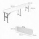 Banco Plegable Multifuncional, Portatil, Resistente,Multiusos 183x28x44 cm. Color Blanco
