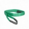 Eslinga Plana Doble Banda 2.000 Kg. Factor Seguridad 7:1, Longitud: 5 Metros Ancho 6 cm. 100% Poliester. Color Verde