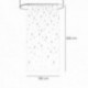 Cortina Ducha Gotas Gris 180x200 cm. Impermeable