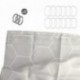 Cortina Ducha Formas Geometricas Beige 180x200 cm. Impermeable