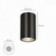 Lampara Techo Foco Gu10 Ip65 Negro Aplique Techo, Luz Jardín, Lámpara Jardín, Luz Exterior, Aplique Jardín