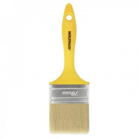 Paletina Profesional Cerda Blanca Ancho 70 mm. Cerdas Naturales Mango Plastico Ergonomico, Brocha Pintor, Pincel Pintura