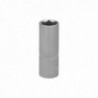 Llave Vaso 1/4" Hexagonal Larga 13 mm. Perfil de 6 caras. Acero Cromo Vanadio, Aristas Redondas