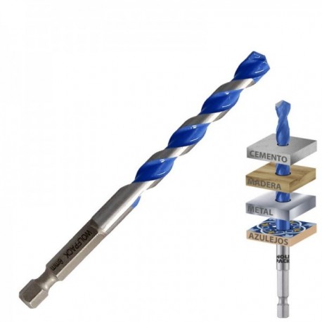 Broca Universal Hexagonal Ø 8,0 mm. (Blister 1 pieza)