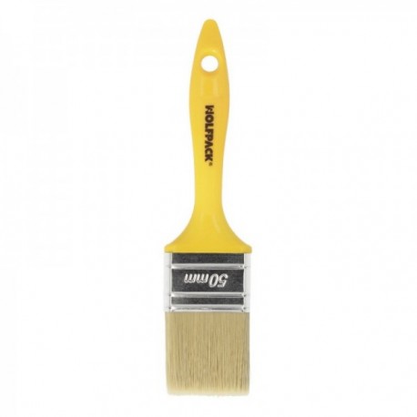 Paletina Profesional Cerda Blanca Ancho 50 mm. Cerdas Naturales Mango Plastico Ergonomico, Brocha Pintor, Pincel Pintura
